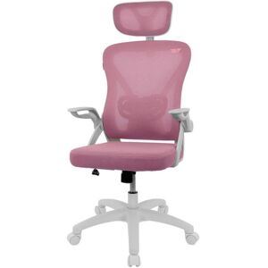 Chaise ergonomique Drift DRAIR35 rose, dossier en maille, accoudoirs rabattables, base nylon - Publicité Chaise ergonomique Drift DRAIR35 rose, dossier en maille, accoudoirs rabattables, base nylon - Publicité