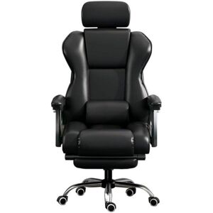 Chaise de bureau COOL Board ergonomique noire cuir synthétique coussins latex repose-pieds - Publicité Chaise de bureau COOL Board ergonomique noire cuir synthétique coussins latex repose-pieds - Publicité