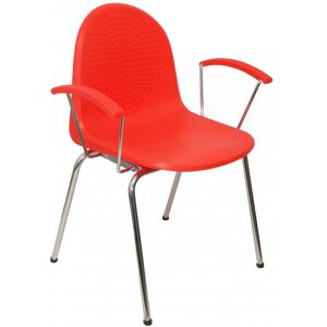 piqueras-y-crespo Piqueras y Crespo Ves Pack de 4 chaises en plastique orange - Publicité piqueras-y-crespo Piqueras y Crespo Ves Pack de 4 chaises en plastique orange - Publicité