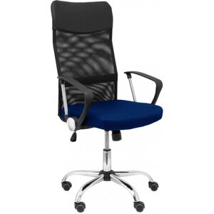 piqueras-y-crespo Chaise Piqueras y Crespo Gontar Dossier en maille noire Assise bleue - Publicité piqueras-y-crespo Chaise Piqueras y Crespo Gontar Dossier en maille noire Assise bleue - Publicité