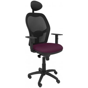 piqueras-y-crespo Piqueras y Crespo Chaise Jorquera en maille noire, siège Bali violet avec tête de lit fixe - Publicité piqueras-y-crespo Piqueras y Crespo Chaise Jorquera en maille noire, siège Bali violet avec tête de lit fixe - Publicité