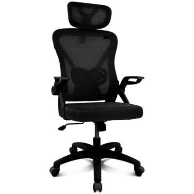Chaise de bureau Drift DRAIR35 dossier en maille accoudoirs rabattables noir 120 kg - Publicité Chaise de bureau Drift DRAIR35 dossier en maille accoudoirs rabattables noir 120 kg - Publicité