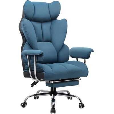 Chaise Gaming GTPLAYER Tela Ergonomique Repos-pieds Telescopique Bleu - Publicité Chaise Gaming GTPLAYER Tela Ergonomique Repos-pieds Telescopique Bleu - Publicité