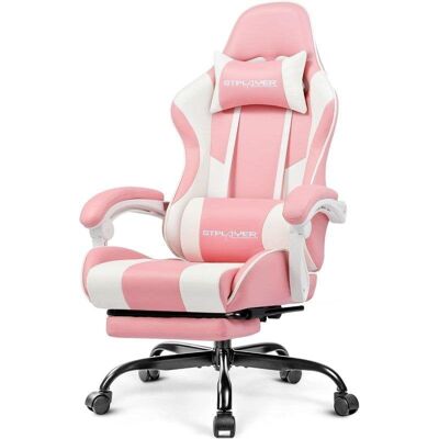 Chaise Gaming GTPLAYER Repos-pieds Massage Lombaire Reglable - Publicité Chaise Gaming GTPLAYER Repos-pieds Massage Lombaire Reglable - Publicité