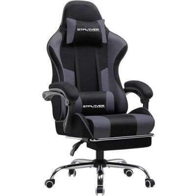 Chaise GTPLAYER Gaming Repos-pieds Massage Lombaire - Publicité Chaise GTPLAYER Gaming Repos-pieds Massage Lombaire - Publicité