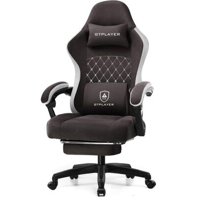 Chaise Gaming Ergonomique GTPLAYER Avec Repose-Pieds Dossier réglable - Publicité Chaise Gaming Ergonomique GTPLAYER Avec Repose-Pieds Dossier réglable - Publicité
