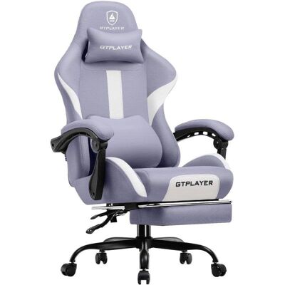 Chaise Gaming Ergonomique GTPLAYER Ajustable Pivotante Tissu Respirant - Violet - Publicité Chaise Gaming Ergonomique GTPLAYER Ajustable Pivotante Tissu Respirant - Violet - Publicité