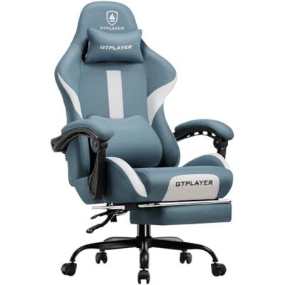 Chaise Gaming GTPLAYER Ergonomique Réglable Tissu Respirant Bleu - Publicité Chaise Gaming GTPLAYER Ergonomique Réglable Tissu Respirant Bleu - Publicité