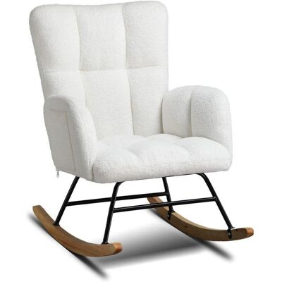 Chaise bascule GTPLAYER Teddy Fleece accoudoirs - Publicité Chaise bascule GTPLAYER Teddy Fleece accoudoirs - Publicité