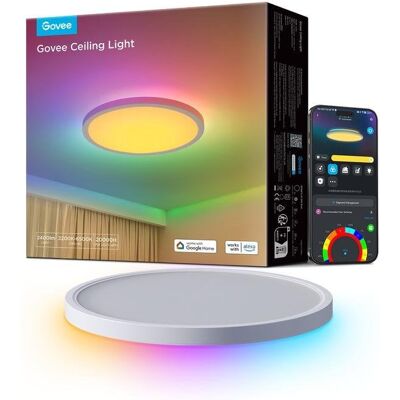 Govee H80A1 Lampe de Plafond Intelligente RGBWW + RGBIC - 2400 lm - Publicité Govee H80A1 Lampe de Plafond Intelligente RGBWW + RGBIC - 2400 lm - Publicité