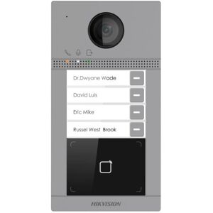 Interphone vidéo Hikvision DS-KV8413-WME1(C) 2 MP Wi-Fi PoE, 4 boutons d'ouverture, carte MF, IP65 - Publicité Interphone vidéo Hikvision DS-KV8413-WME1(C) 2 MP Wi-Fi PoE, 4 boutons d'ouverture, carte MF, IP65 - Publicité