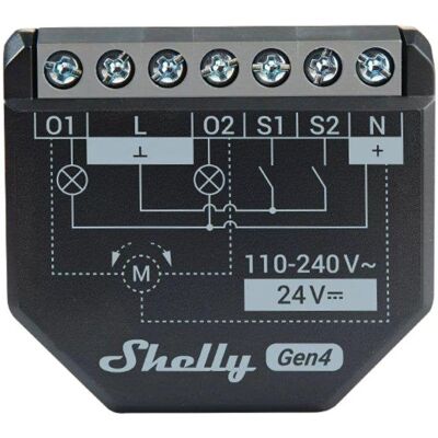 Relais Wi-Fi Shelly 2PM Gen4 Wi-Fi Bluetooth Zigbee Matter Contrôle des volets Suivi de l'énergie - Publicité Relais Wi-Fi Shelly 2PM Gen4 Wi-Fi Bluetooth Zigbee Matter Contrôle des volets Suivi de l'énergie - Publicité