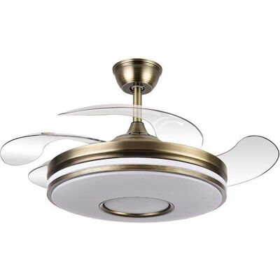 Ventilateur de Plafond avec Lumière Fabrilamp Dani 72W Pales Rétractables Télécommande LED - Publicité Ventilateur de Plafond avec Lumière Fabrilamp Dani 72W Pales Rétractables Télécommande LED - Publicité