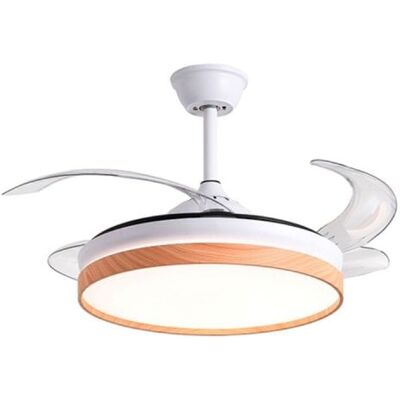FERRIMEX Cosmos Mini Ventilateur de plafond blanc/hêtre avec lumière et télécommande - Publicité FERRIMEX Cosmos Mini Ventilateur de plafond blanc/hêtre avec lumière et télécommande - Publicité