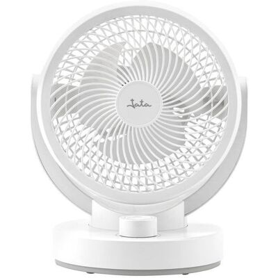 Ventilateur de Table Jata JV3026 40W 3 Vitesses Oscillant Tête Inclinable Silencieux - Publicité Ventilateur de Table Jata JV3026 40W 3 Vitesses Oscillant Tête Inclinable Silencieux - Publicité