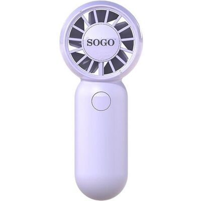 Ventilateur de main portable rechargeable Sogo 500 mAh 10.400 rpm violet - Publicité Ventilateur de main portable rechargeable Sogo 500 mAh 10.400 rpm violet - Publicité