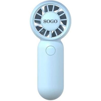 Mini Ventilateur de Main SOGO VEN-SS-21145-BL 3W 3 Vitesses BLDC Rechargeable Bleu - Publicité Mini Ventilateur de Main SOGO VEN-SS-21145-BL 3W 3 Vitesses BLDC Rechargeable Bleu - Publicité