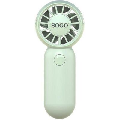 Mini Ventilateur de Main SOGO VEN-SS-21145-GR 3W 3 Vitesses BLDC Silencieux Rechargeable - Publicité Mini Ventilateur de Main SOGO VEN-SS-21145-GR 3W 3 Vitesses BLDC Silencieux Rechargeable - Publicité