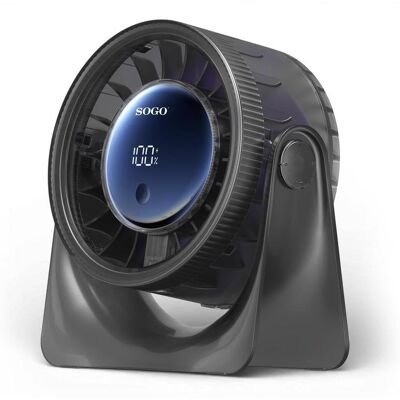 Mini Ventilateur SOGO VEN-SS-21155 3W 5 Vitesses Batterie LED Inclinable - Publicité Mini Ventilateur SOGO VEN-SS-21155 3W 5 Vitesses Batterie LED Inclinable - Publicité