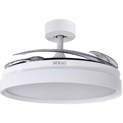 Ventilateur de Plafond avec Lumière SOGO VEN-SS-21845 30W 105cm 6 Vitesses Pales Rétractables Télécommande - Publicité Ventilateur de Plafond avec Lumière SOGO VEN-SS-21845 30W 105cm 6 Vitesses Pales Rétractables Télécommande - Publicité