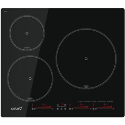 Placa de inducción Cata IBS 63032 3 zonas 59 cm integrada control digital negra - Publicité Placa de inducción Cata IBS 63032 3 zonas 59 cm integrada control digital negra - Publicité