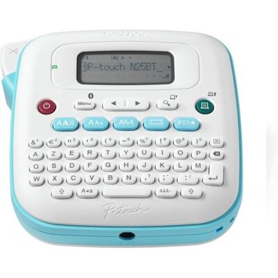 Imprimante thermique Bluetooth Brother PT-N25BT portable avec affichage LCD et découpe manuelle - Publicité Imprimante thermique Bluetooth Brother PT-N25BT portable avec affichage LCD et découpe manuelle - Publicité