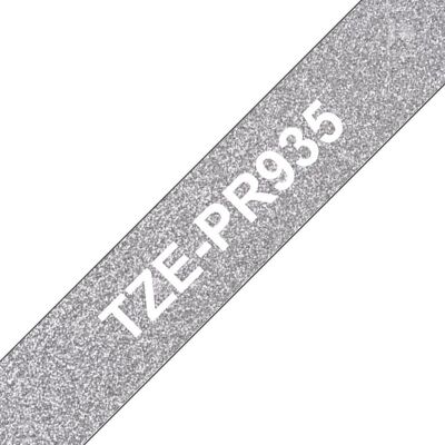 Cinta Laminada Premium Brother TZE-PR935 12mm Blanc sur Argent - Publicité Cinta Laminada Premium Brother TZE-PR935 12mm Blanc sur Argent - Publicité
