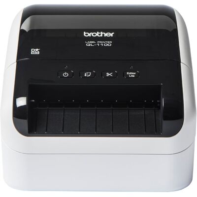 Brother QL-1100 imprimante pour étiquettes Thermique directe 300 x 300 DPI 69 mm/sec Avec fil DK - Publicité Brother QL-1100 imprimante pour étiquettes Thermique directe 300 x 300 DPI 69 mm/sec Avec fil DK - Publicité