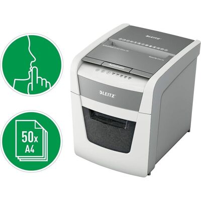Destructeur de papier blanc Leitz IQ Auto+ 50 P4 - Publicité Destructeur de papier blanc Leitz IQ Auto+ 50 P4 - Publicité