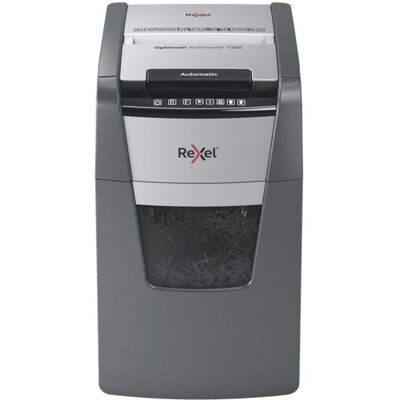 Rexel Optimum AutoFeed+ 130X destructeur de papier Destruction croisée 55 dB 22 cm Noir, Argent - Publicité Rexel Optimum AutoFeed+ 130X destructeur de papier Destruction croisée 55 dB 22 cm Noir, Argent - Publicité