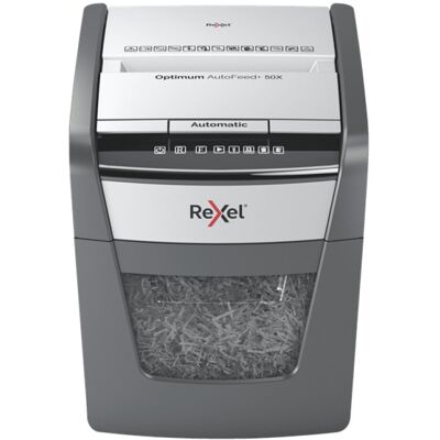 Destructeur de documents à alimentation automatique Rexel Optimum Auto+ 50X Noir - Publicité Destructeur de documents à alimentation automatique Rexel Optimum Auto+ 50X Noir - Publicité