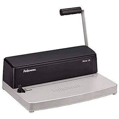 Fellowes Metal 25 perforatrices à spirales 10 feuilles A4 relie jusqu'à 450 feuilles - Publicité Fellowes Metal 25 perforatrices à spirales 10 feuilles A4 relie jusqu'à 450 feuilles - Publicité