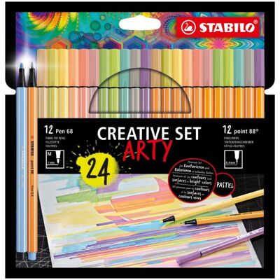 Rotulador STABILO Creative Set ARTY 24 pièces multicolore - Publicité Rotulador STABILO Creative Set ARTY 24 pièces multicolore - Publicité