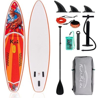 Planche de paddle gonflable Funwater SUPFR01E 350x84x15 cm Rouge - Publicité Planche de paddle gonflable Funwater SUPFR01E 350x84x15 cm Rouge - Publicité