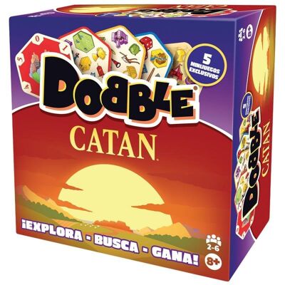 Jeu de cartes Asmodee Dobble Catan édition spéciale, 2-6 joueurs, dès 8 ans - Publicité Jeu de cartes Asmodee Dobble Catan édition spéciale, 2-6 joueurs, dès 8 ans - Publicité