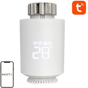 Vanne thermostatique intelligente Avatto TRV06 - Blanc - Contrôle de température - Publicité Vanne thermostatique intelligente Avatto TRV06 - Blanc - Contrôle de température - Publicité