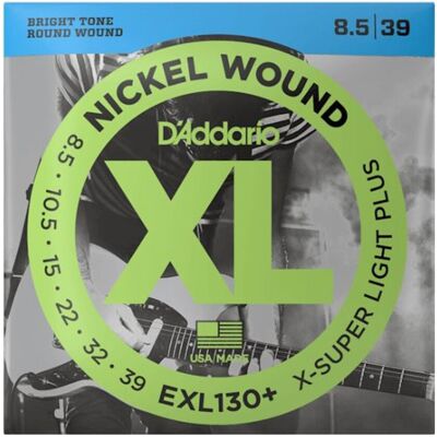DAddario EXL130+ Nickel Wound Electric Extra Light Plus 8.5-39 - Publicité DAddario EXL130+ Nickel Wound Electric Extra Light Plus 8.5-39 - Publicité