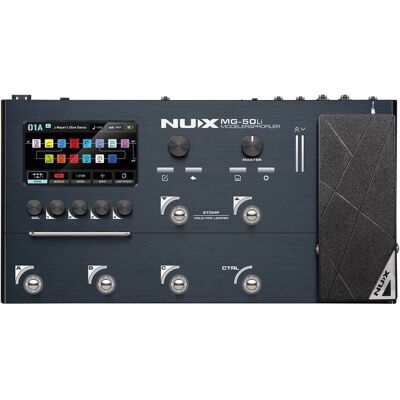 NUX MG50li Guitar Multi-FX Processor & Profiler Blue - Publicité NUX MG50li Guitar Multi-FX Processor & Profiler Blue - Publicité