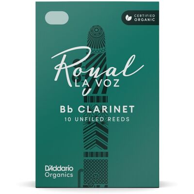DAddario Royal La Voz Organic Bb Clarinet Reeds Soft (10 Pack) - Publicité DAddario Royal La Voz Organic Bb Clarinet Reeds Soft (10 Pack) - Publicité