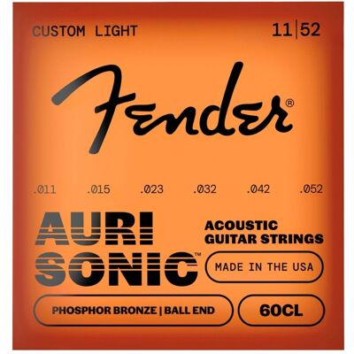 Fender AuriSonic 60CL Acoustic Guitar Strings Phosphor Bronze Gauges .011-.052 - Publicité Fender AuriSonic 60CL Acoustic Guitar Strings Phosphor Bronze Gauges .011-.052 - Publicité