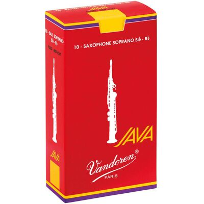Vandoren Java Red Soprano Saxophone Reeds 2.5 (10 Pack) - Publicité Vandoren Java Red Soprano Saxophone Reeds 2.5 (10 Pack) - Publicité