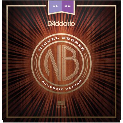 DAddario NB1152 Nickel Bronze Acoustic Guitar Strings 11-52 - Publicité DAddario NB1152 Nickel Bronze Acoustic Guitar Strings 11-52 - Publicité