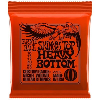 Ernie Ball Skinny Top Heavy Bottom 2215 Nickel Guitar Strings 10 - 52 - Publicité Ernie Ball Skinny Top Heavy Bottom 2215 Nickel Guitar Strings 10 - 52 - Publicité