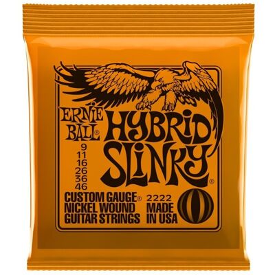 Ernie Ball Hybrid Slinky 2222 Nickel Guitar Strings 9-46 - Publicité Ernie Ball Hybrid Slinky 2222 Nickel Guitar Strings 9-46 - Publicité