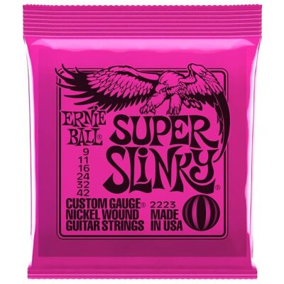Ernie Ball 2223 Super Slinky 9-42 - Publicité Ernie Ball 2223 Super Slinky 9-42 - Publicité