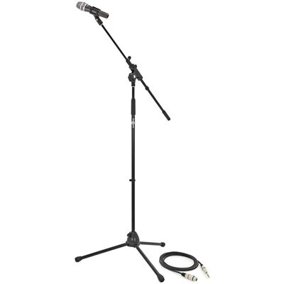 Gear4Music Vocal Microphone with Boom Stand and Cable - Publicité Gear4Music Vocal Microphone with Boom Stand and Cable - Publicité