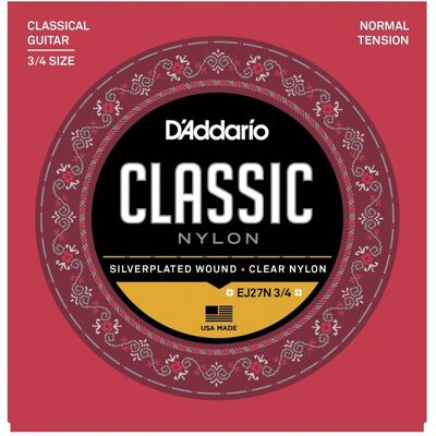 DAddario EJ27N 3/4 Student Nylon Fractional Normal Tension - Publicité DAddario EJ27N 3/4 Student Nylon Fractional Normal Tension - Publicité