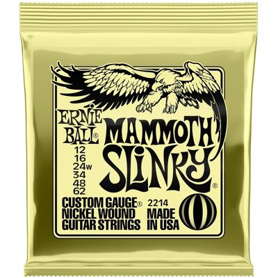 Ernie Ball Mammoth Slinky 2214 Nickel Guitar Strings Set 12-62 - Publicité Ernie Ball Mammoth Slinky 2214 Nickel Guitar Strings Set 12-62 - Publicité