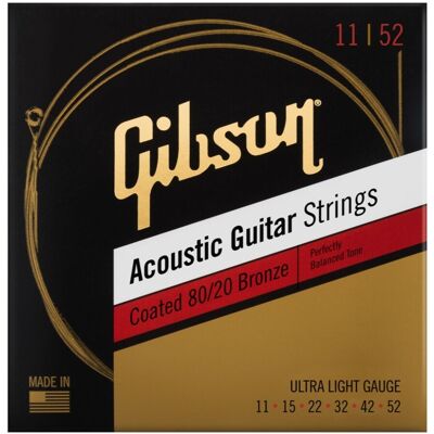 Gibson SAG-CBRW11 80/20 Bronze Coated Acoustic Strings 11-52 - Publicité Gibson SAG-CBRW11 80/20 Bronze Coated Acoustic Strings 11-52 - Publicité
