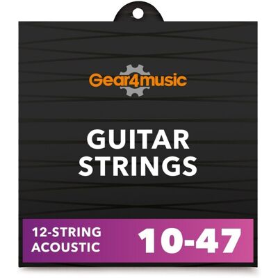 Gear4Music Jeu de 12 Cordes pour Guitare Acoustique - Publicité Gear4Music Jeu de 12 Cordes pour Guitare Acoustique - Publicité